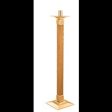 44" Paschal Candlestick w/Wood Shaft SKU PB40817ABZW