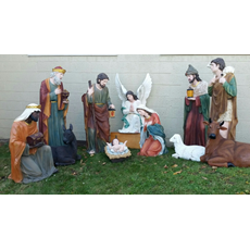 Exclusive 59" Nativity Set 59” Tall Outdoor Nativity Set for Church Use