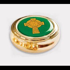 Small Pyx - Green with Celtic Cross SKU 59504