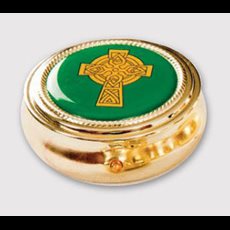 Large Pyx - Green with Celtic Cross SKU 59507