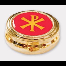 Large Pyx - Red with Chi-Rho SKU 59509
