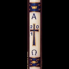 Gloria Dark Blue Paschal Candles SKU 60112