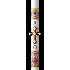 51% beeswax, this Paschal candle recalls Christ Coronation of Christ Paschal Candle