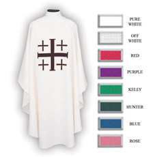 Jerusalem Cross Chasuble - 8 Colors Available SKU 854