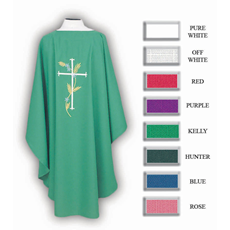Cross & Wheat Chasuble - 8 Colors Available SKU 871