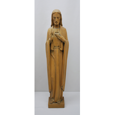 Woodcarved Sacred Heart - 24" SKU C262-039
