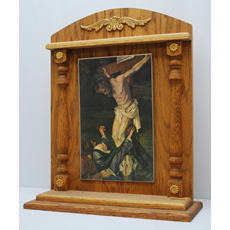 Oak Display Stand With Picture SKU C302-028