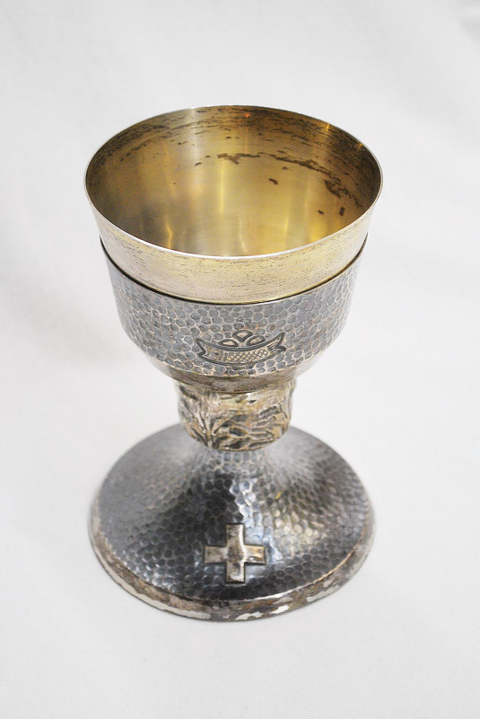 Used Church Chalice for Sale with Hammered Finish Used Church