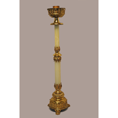 Marble And Brass Candlestick - 34 1/4" SKU C701-090