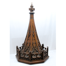 Wood Baptismal Font Hood With Counter Balance SKU C801-005
