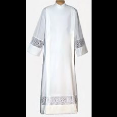 "Cassock Wrap" Alb with IHS Lace SKU SA-215A
