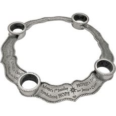 Pewter 4 Sundays of Advent, Advent Wreath SKU AD115