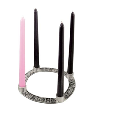 Pewter Jesse Tree Advent Wreath SKU AD118