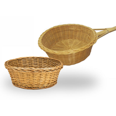 Round Handmade Reed Collection Basket SKU 454