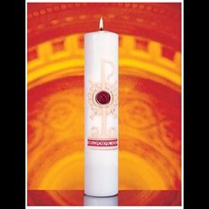 Holy Trinity Christ Candle - 3" x 14" SKU 84601001