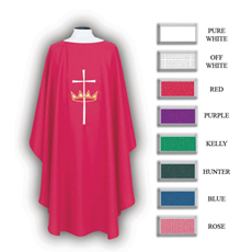 Cross & Crown Chasuble - 8 Colors Available SKU 842